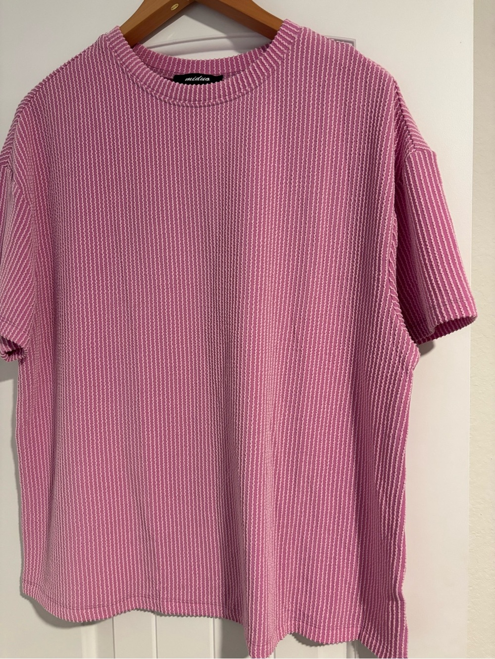 Miduo women’s ribbed blouse large cottagecore romantic barbiecore